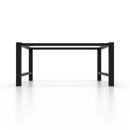 Gambe per tavolo a forma di H con 2 barre in metallo, stile industriale