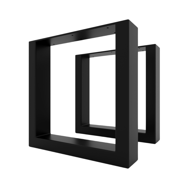 Schwarze Eisenbankbeine, industrieller Stil, robust und widerstandsfähig