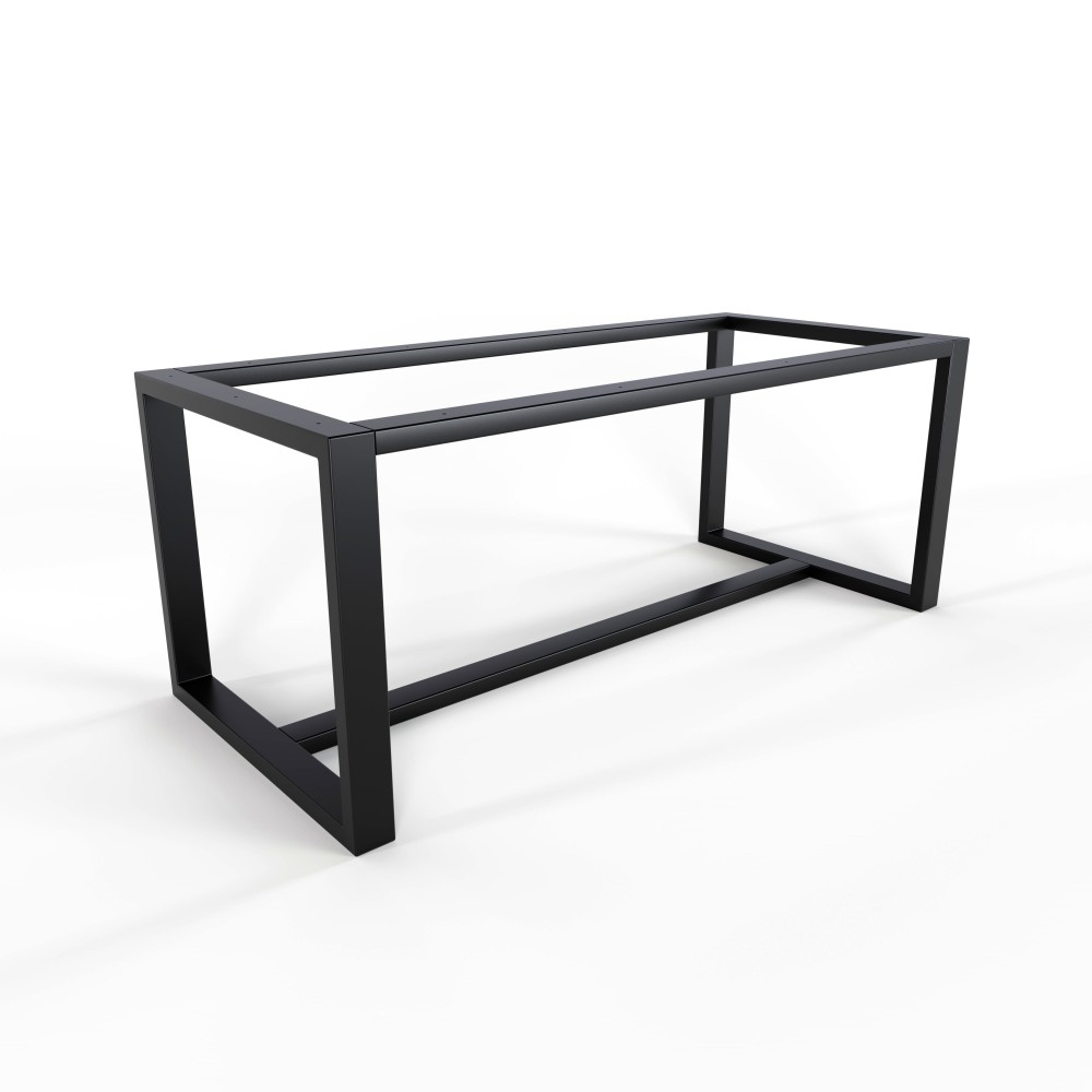 Gambe per tavolo in ferro con tripla barra centrale ideali per piani in marmo , hpl e grès