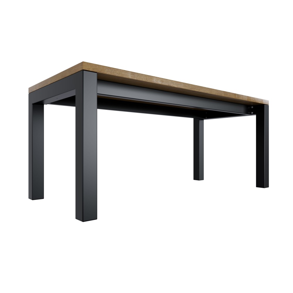 Gambe per tavolo in metallo con doppia barra centrale, piedi a forma di U -  UA2B8080 | Taormina Design