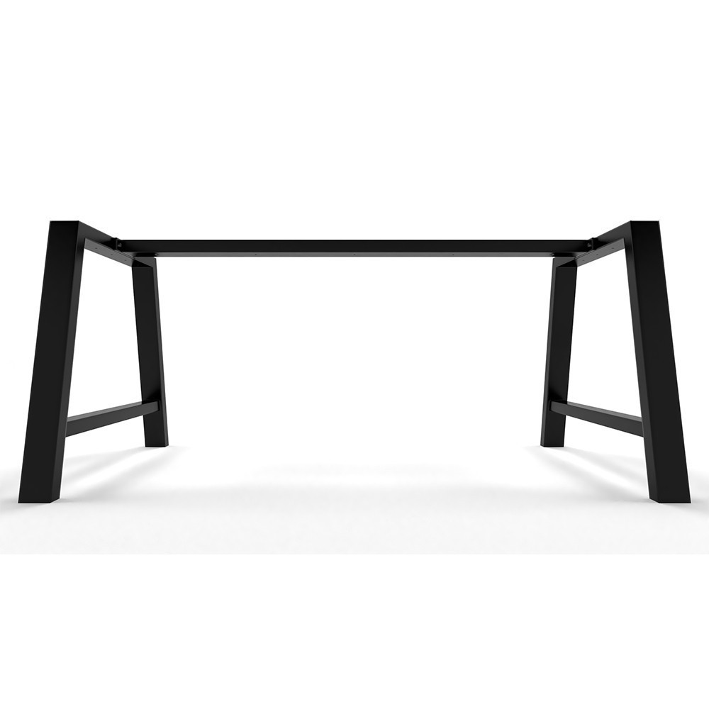 Gambe per tavolo in ferro a A con barra centrale, design minimale e stabile