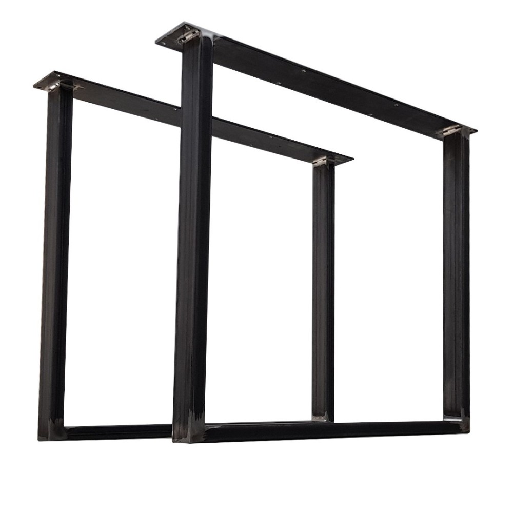 Pieds de table slim blancs, minimal chic, assortis à des plateaux en bois