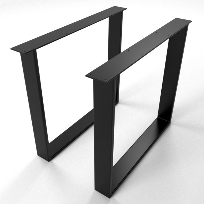 Gambe per tavolo in ferro nere, su misura, per sala da pranzo moderna.