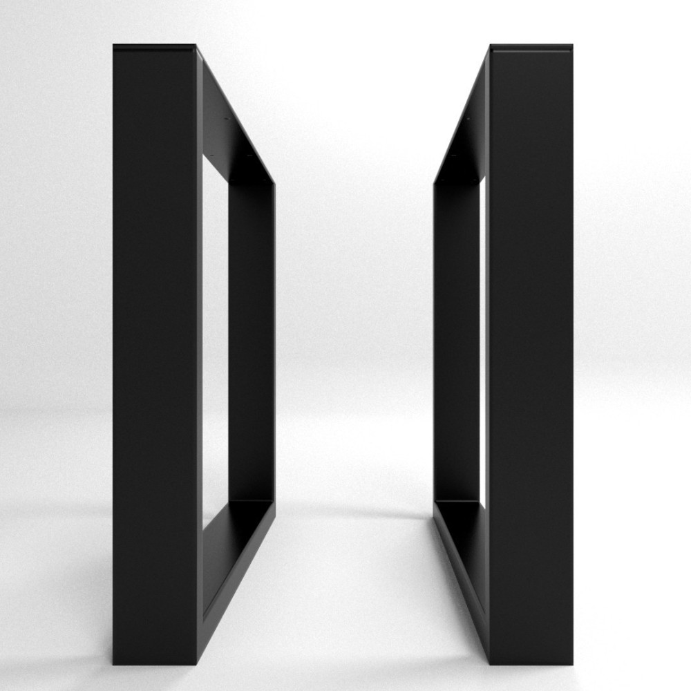 Gambe per tavolo in ferro nero opaco, stile industriale, realizzate su misura.