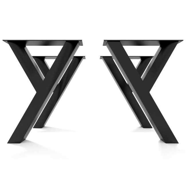 Y-förmige Tischbeine aus schwarzem Eisen, industrieller Stil mit starkem Charakter