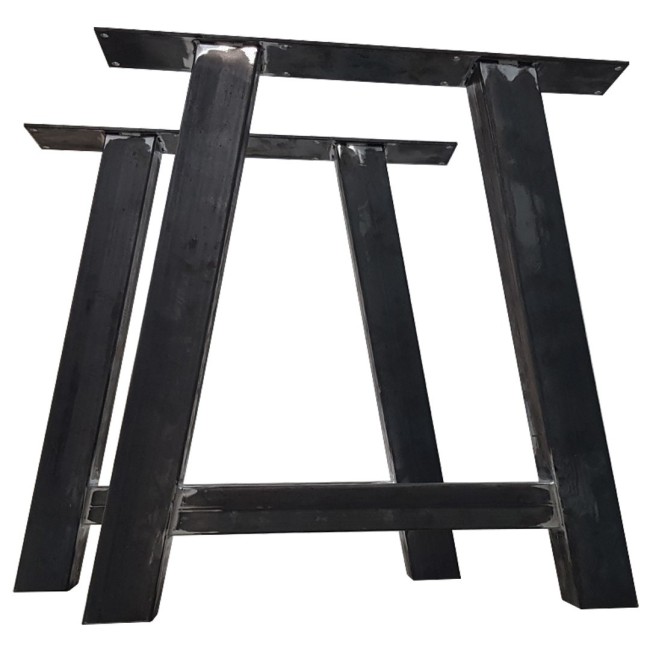 Pieds de table ou bureau en H en acier, idéals pour espaces urbains modernes