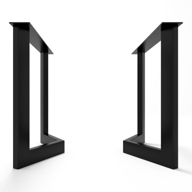 Base en V pour table en métal noir mat, confort et solidité réunis