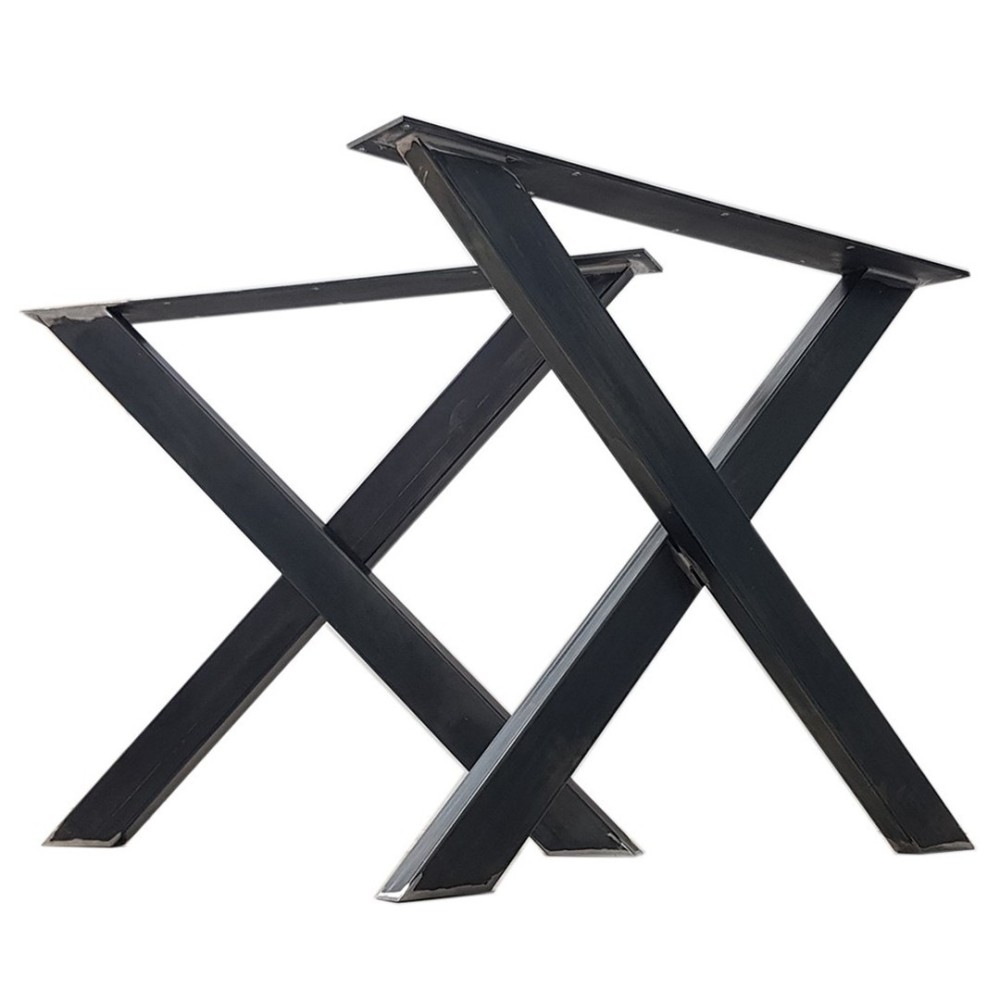 X-shaped iron desk legs, perfect for modern home offices
