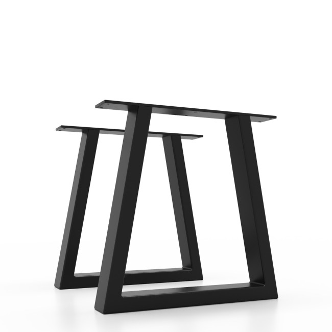 Gambe per panca in metallo a trapezio, stile industriale pulito e robusto
