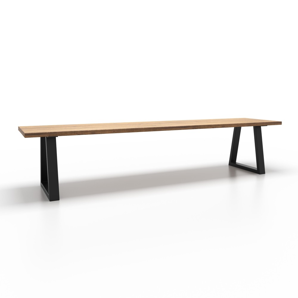 Gambe per panca in metallo a trapezio, stile industriale pulito e robusto