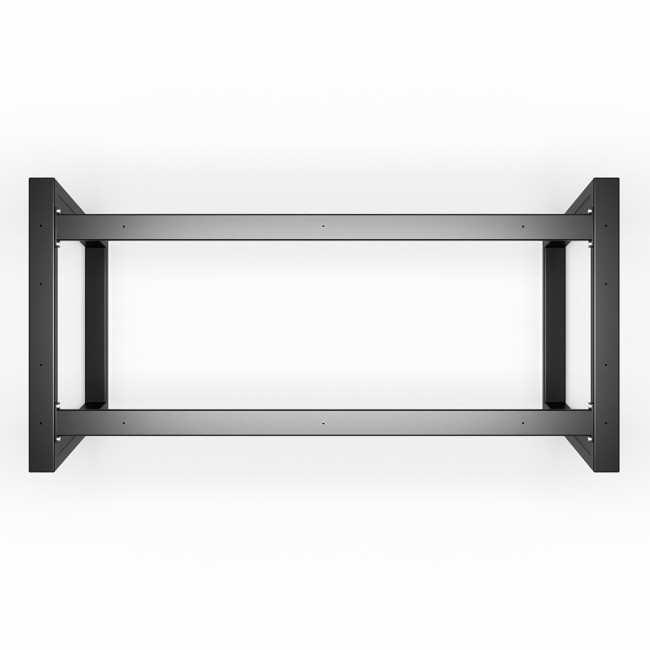 Industrial trapezoid metal table legs, double bar for maximum strength