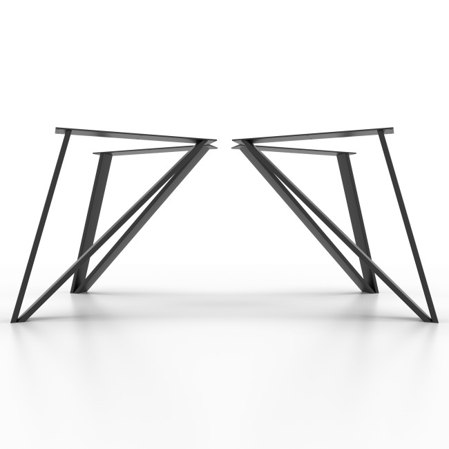 Triangle-shaped iron table legs, modern and sturdy design