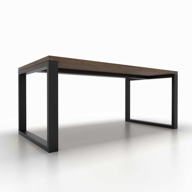 Pieds de table en fer en U avec barre centrale, stabilité et style moderne