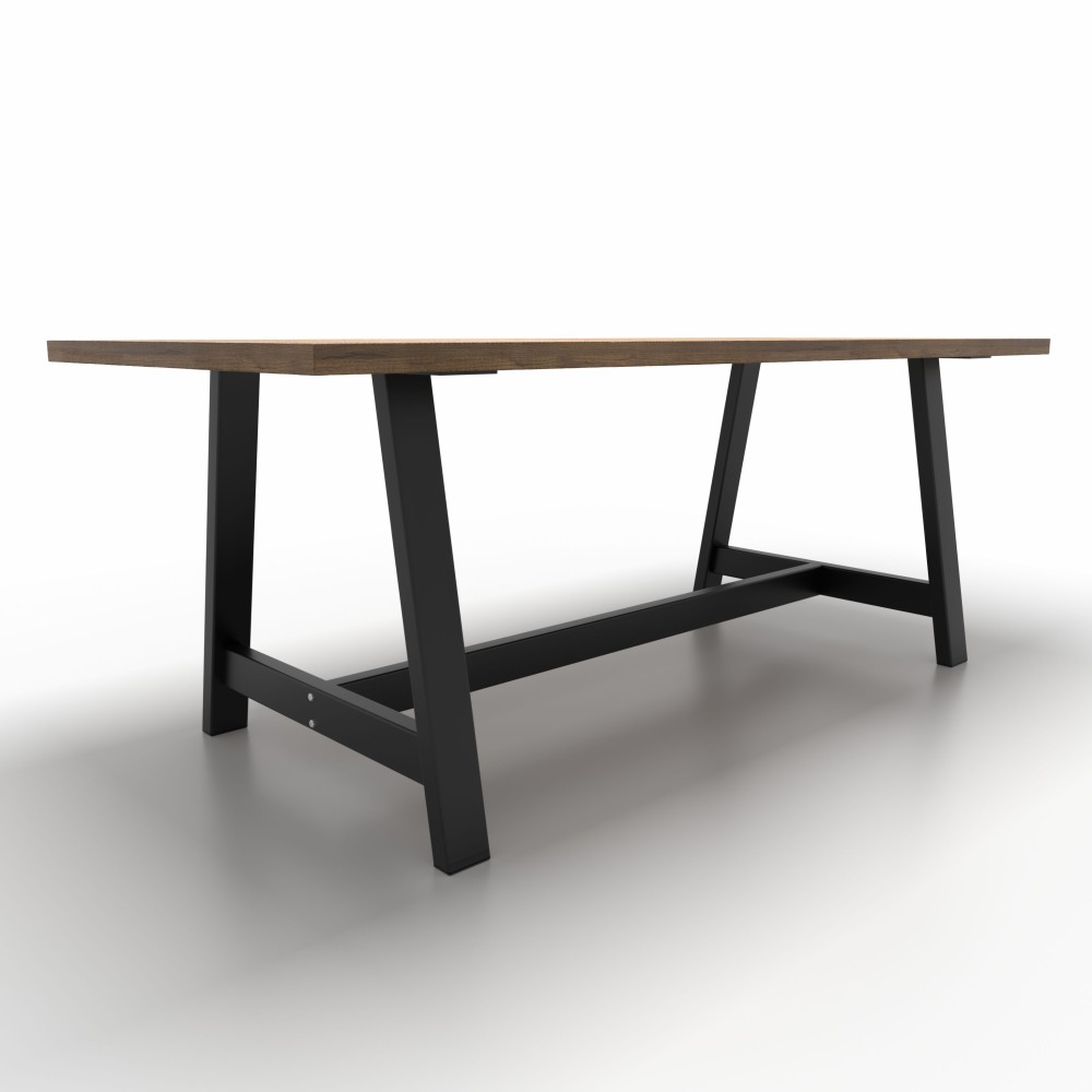 Gambe per tavolo in ferro a A con barra centrale, robustezza e stile industriale