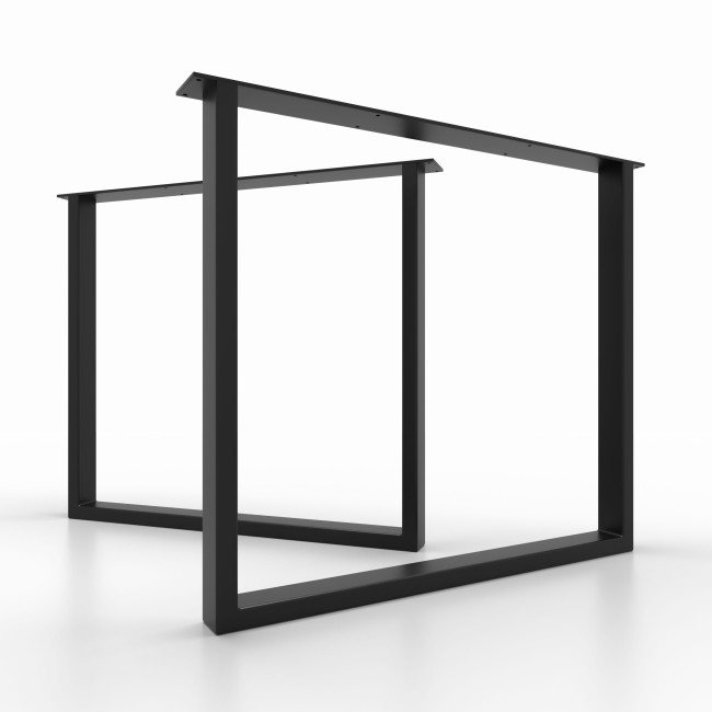 Pieds de table slim noirs, style scandinave, idéals pour salle à manger moderne