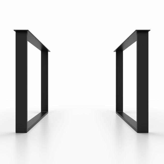 Gambe per scrivania in ferro grigie, design elegante, perfette per uffici e studi.