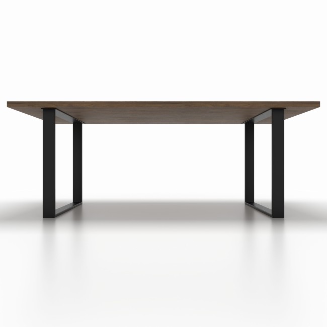 Gambe per tavolo in metallo  bianche opache, per tavoli da pranzo luminosi.