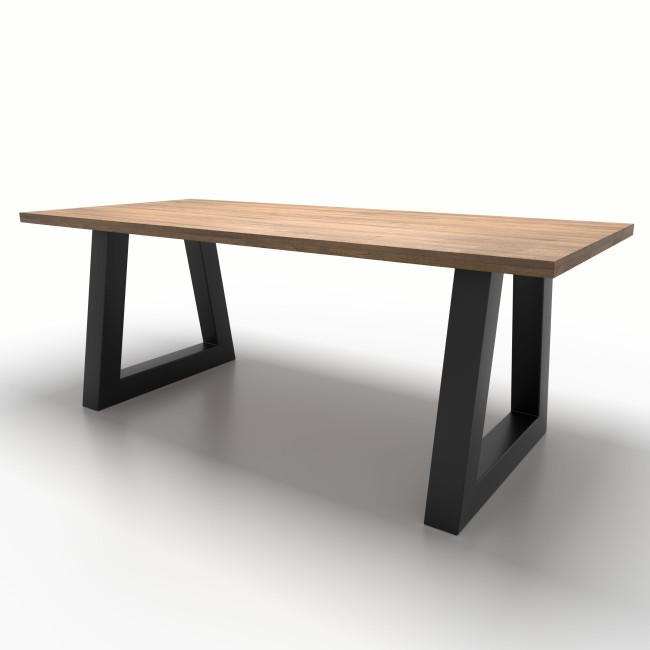 Structure trapézoïdale robuste pour table en métal, design stable et durable