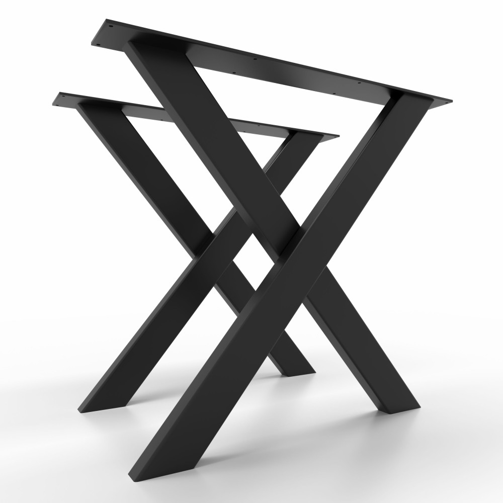 X-shaped iron desk legs, perfect for modern home offices