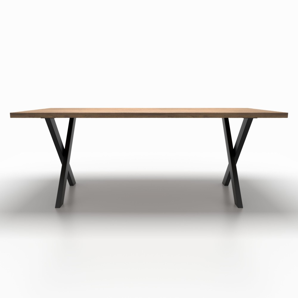 X-shaped iron desk legs, perfect for modern home offices