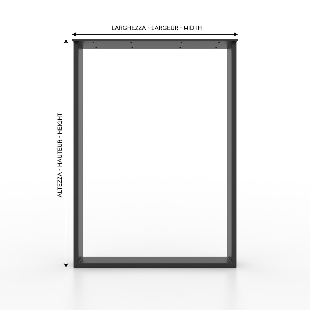 Gambe per penisola cucina regolabili in metallo, perfette per piani su misura