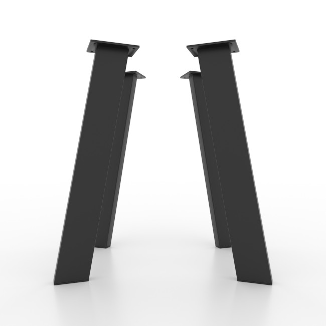 Slightly inclined iron table legs, elegant and modern style