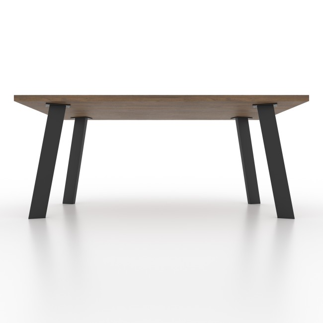 Pieds de bureau en fer légèrement inclinés, design minimal et stable