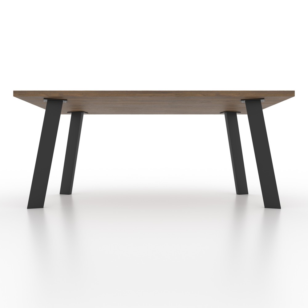 Pieds de table en fer légèrement inclinés, style élégant et moderne